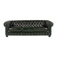 SOFA ohne Schlafmöglichkeit - 4 Personen - Leder - Tannengrün - - Waldgrün, Leder (240/73/99cm) - Vente-Unique