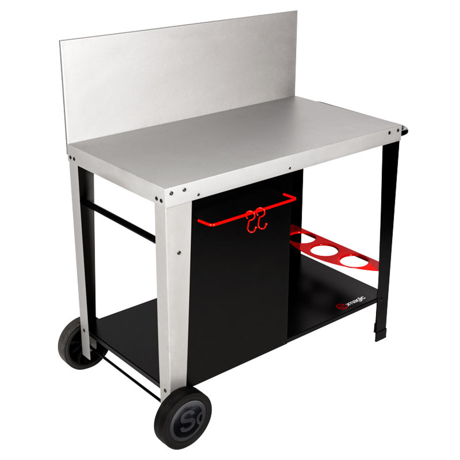 GESTELL Salvia Schwarz - Schwarz, Metall (57.5/104.5/103cm) - Somagic