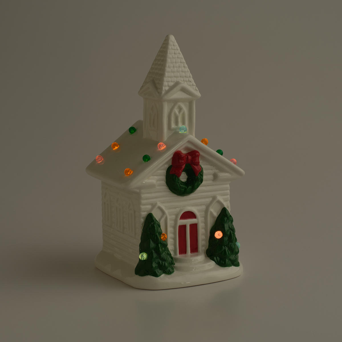 DEKOFIGUR Led JOACHIM, 23.5 x 13 cm, Weiß, Beleuchtet Weihnachtsfigur, Weihnachtsdeko, Deko Wohnzimmer, Winter Christmas, XMAS Geschenk - Weiß, Keramik (13/23.5/12.5cm) - home&you