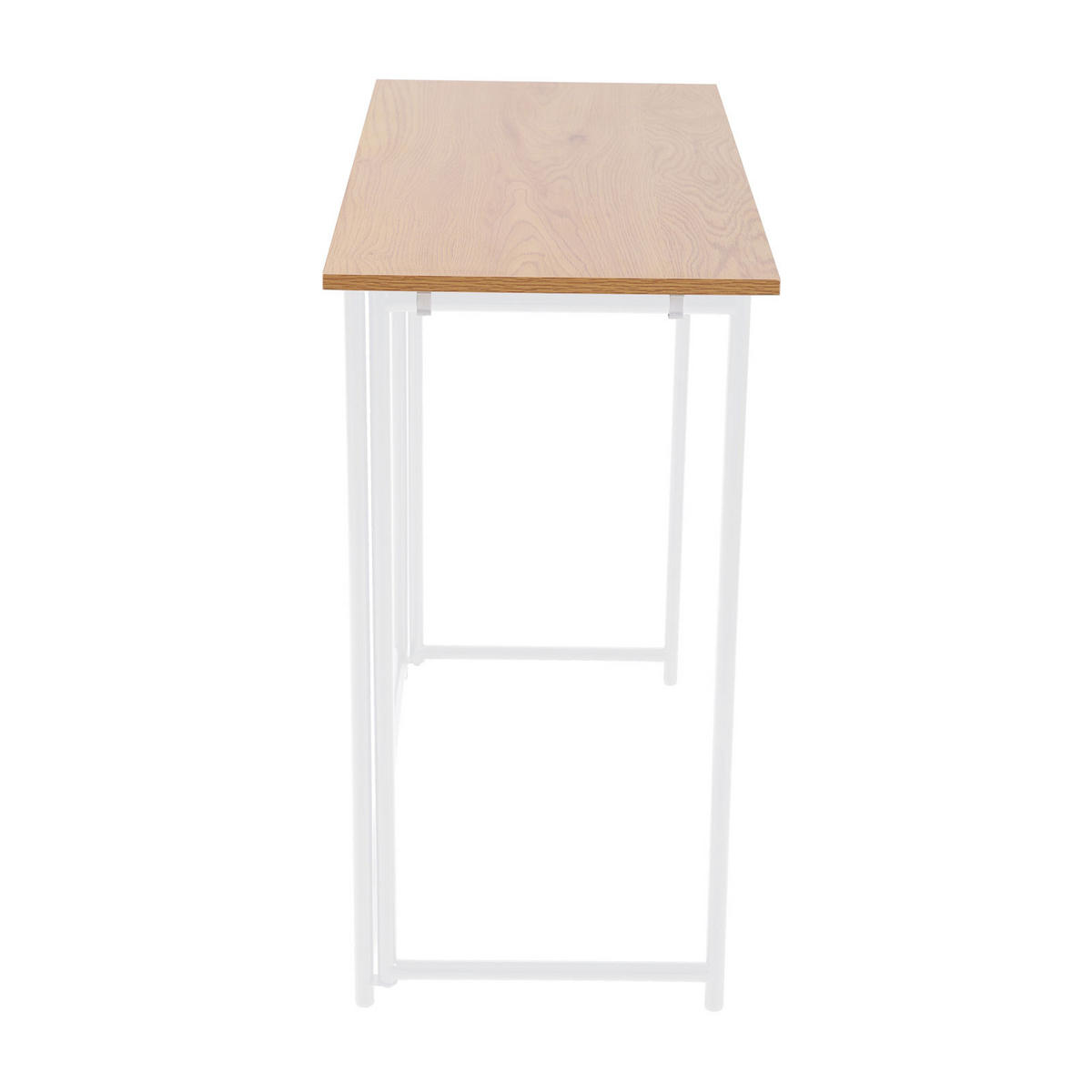 SCHREIBTISCH Klappbar Schmal Platzsparend Mehrzweck-Computertisch 80x40x76cm Eiche - Braun, Holz (40/80/76cm) - SVITA