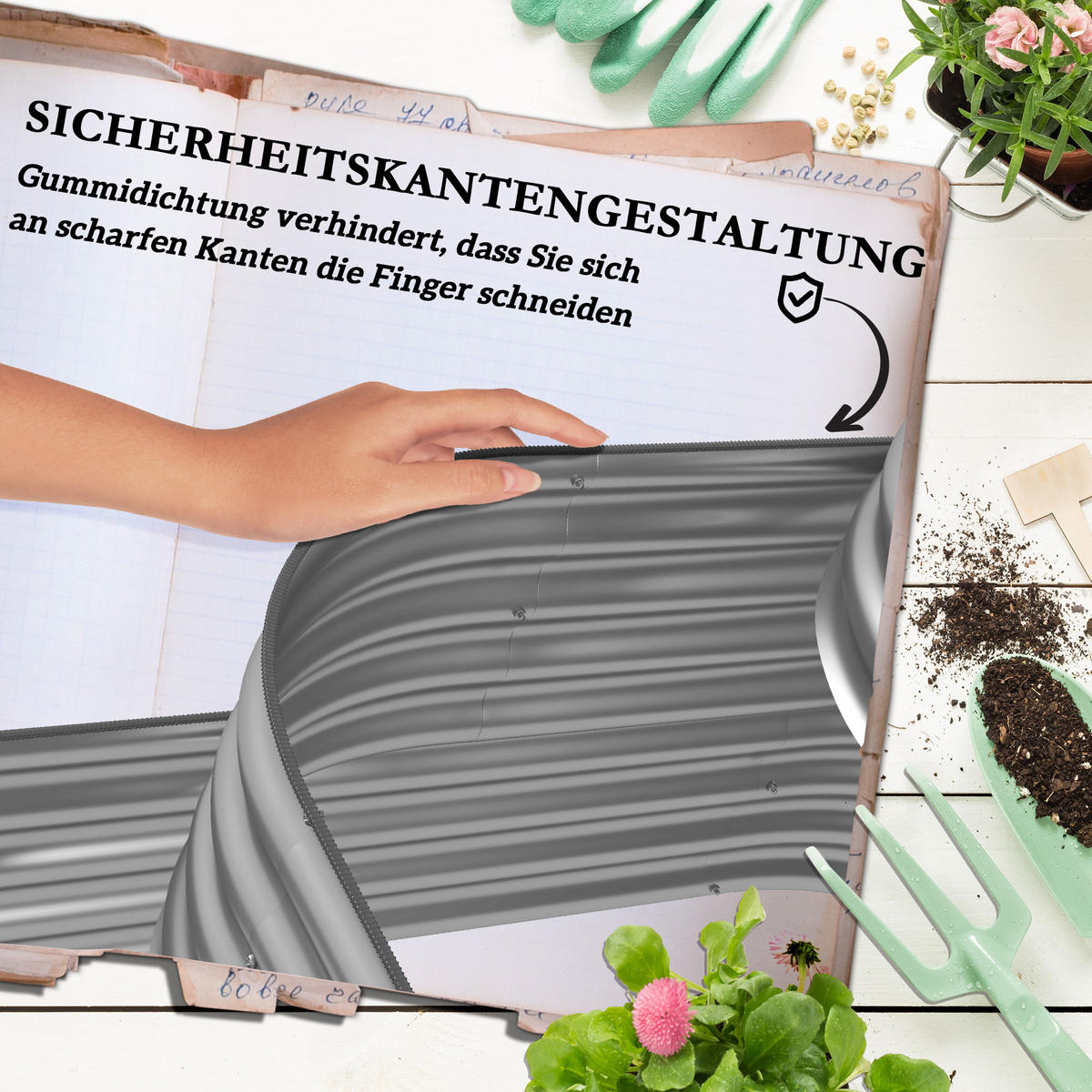 PFLANZENTREPPE, Silberfarben - Silberfarben, Metall (109/82/158cm) - Outsunny