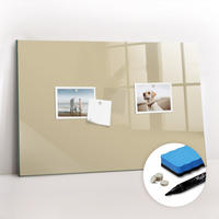 MAGNETTAFEL 60x40 Beige schwarzer Marker - Sandfarben, Glas (60/0.4/40cm) - TULUP