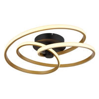 LED DECKENLEUCHTE Glyxar Gold Aluminium - Goldfarben, Metall (50/50/16cm) - Globo Lighting
