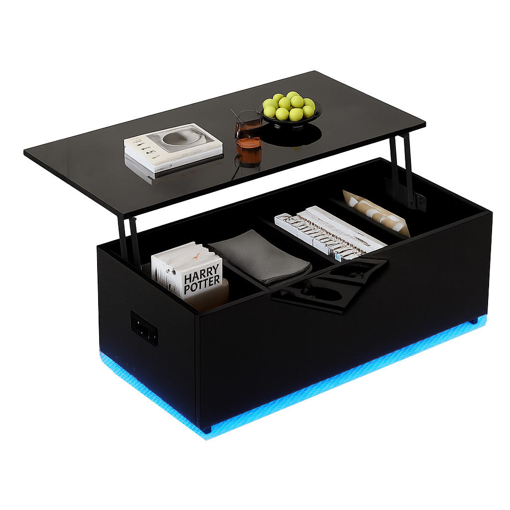 COUCHTISCH Black 100/50/35 cm - Schwarz, Holz (100/50/35cm) - Urban Meuble