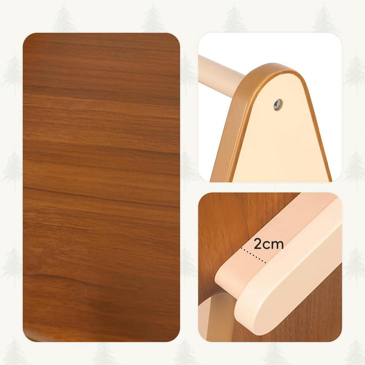 DREHREGAL Baum Kiefernholz 4 Ebenen - Braun, Holz (46/106/46cm)