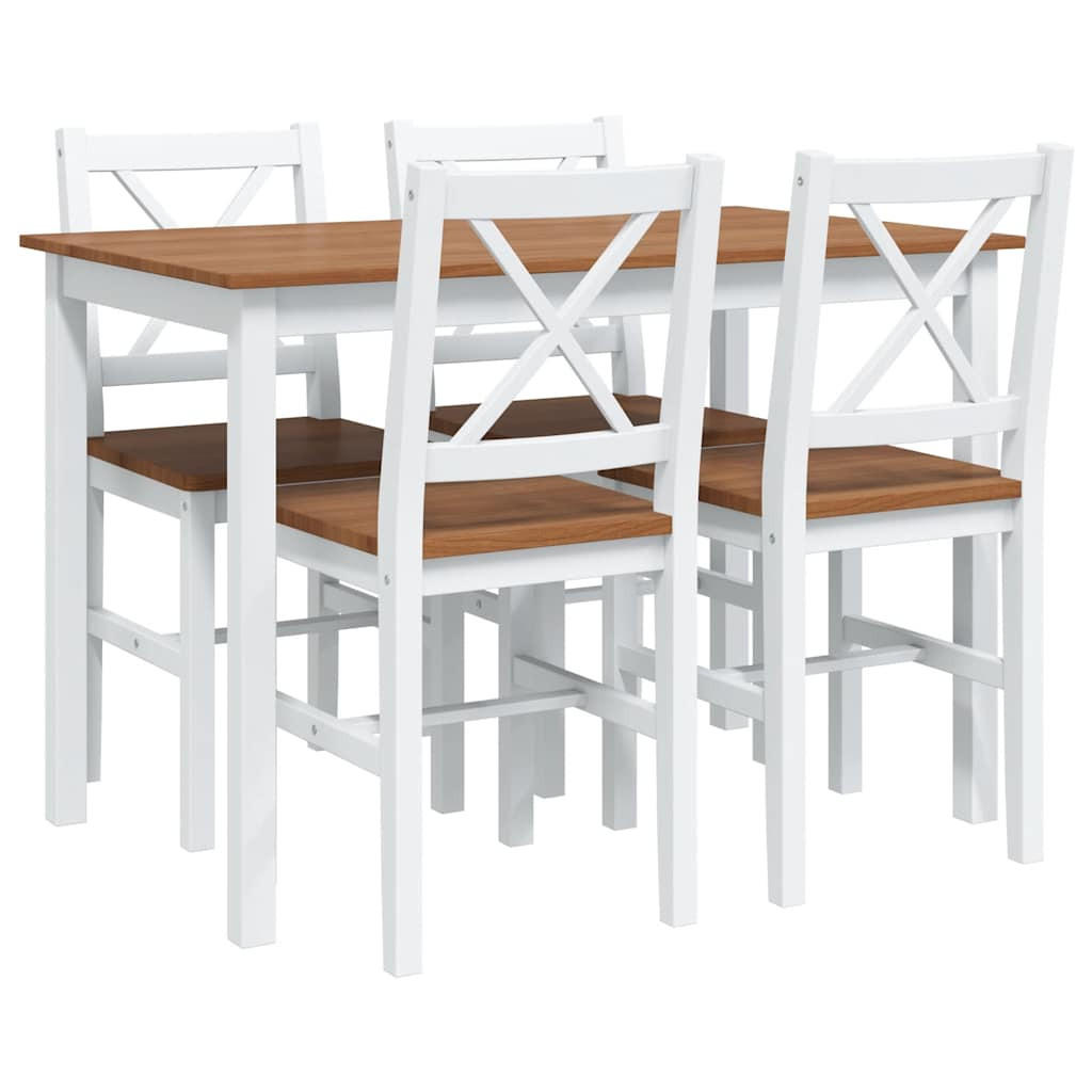vidaXL Essgruppen Braun 65x73x108 cm