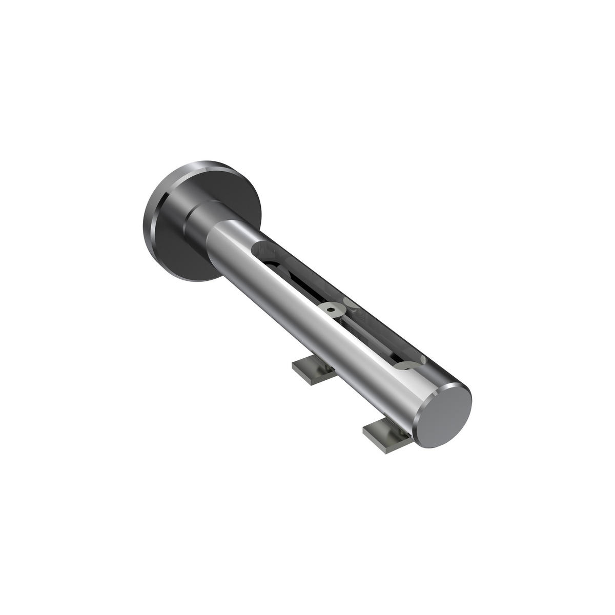 GARDINENSTANGE INNENLAUF Siteno Sitra 200 cm, 2-läufig, 20 mm Ø Chrom - Chromfarben, Metall (200cm) - INTERDECO