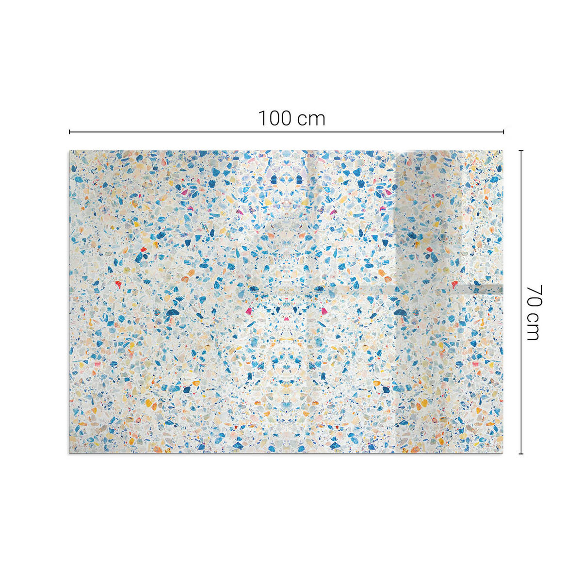 GLASPLATTE für Kamin 100x70 cm - Weiß, Glas (100/70/0.4cm) - TULUP