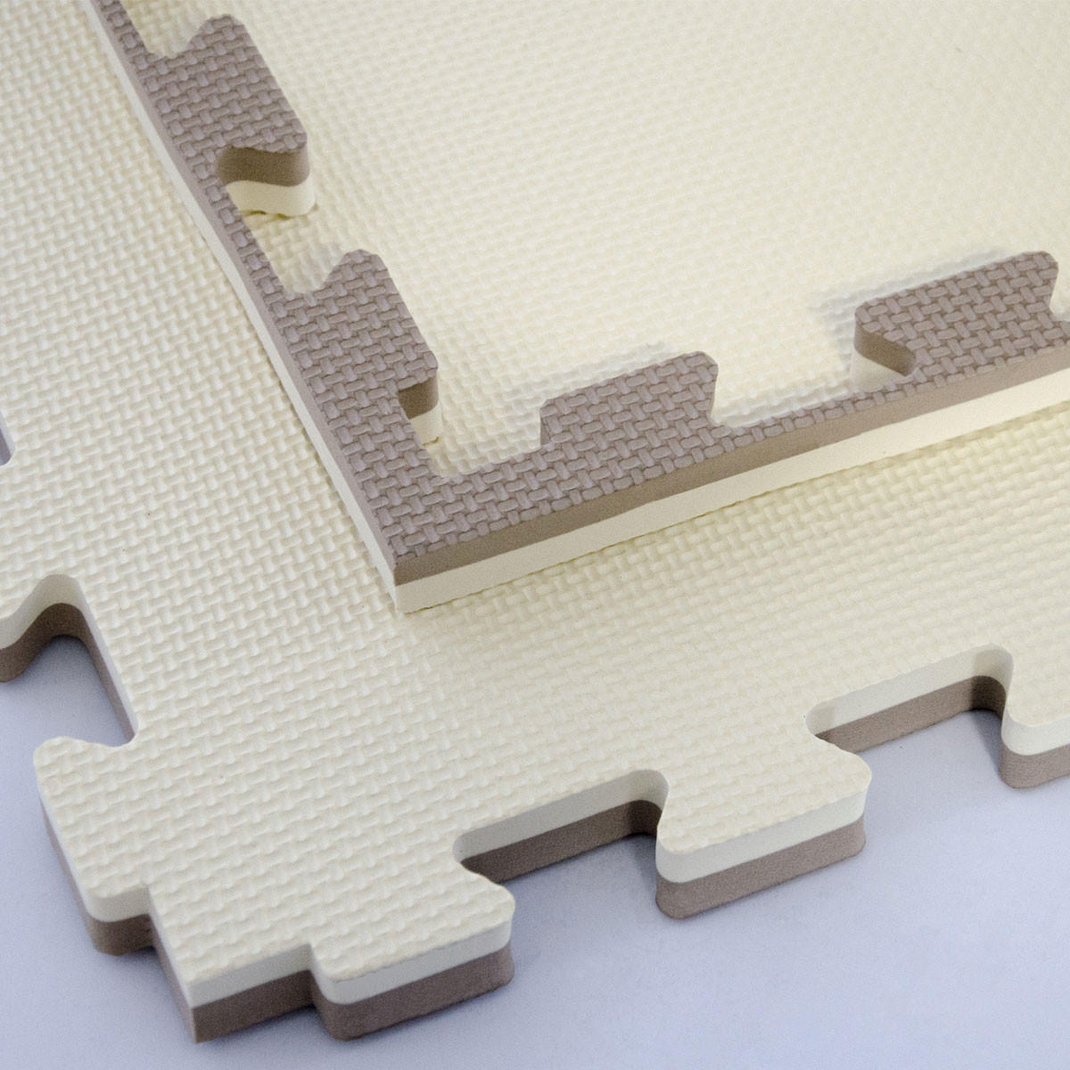 BODENSCHUTZMATTE - 90/90/2,5 cm - Beige/Braun - Beige, Kunststoff (90/90cm) - eyepower