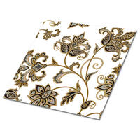 FLIESENAUFKLEBER 9 Stück 30x30 cm selbstklebend Blumenornament - Weiß, Textil (30/1.6/30cm) - TULUP
