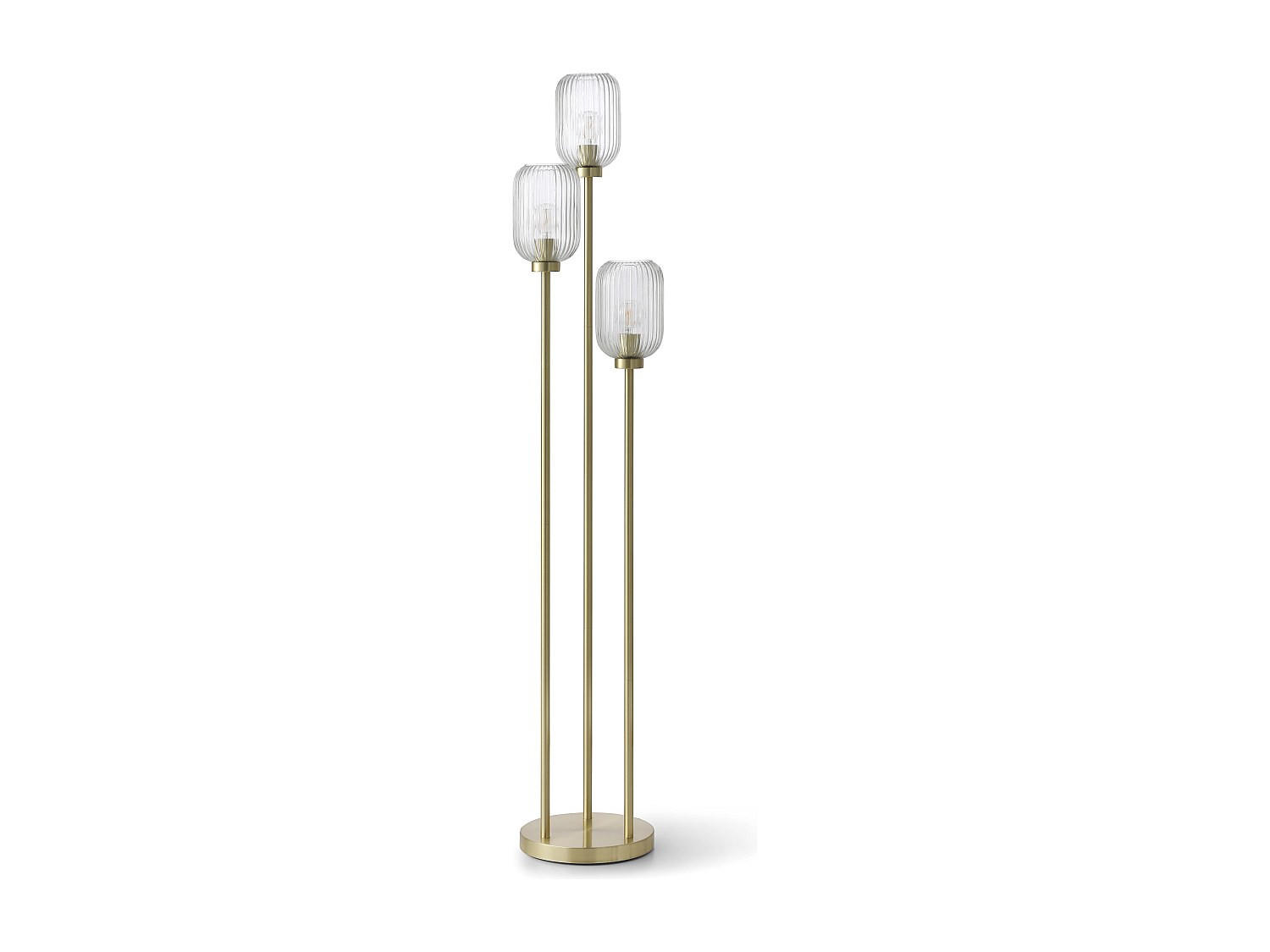 STEHLAMPE - 30 cm x 30 cm - Metall, Metall - Goldfarben - LOUXOR - Goldfarben, Metall (30/30/161cm) - Vente-Unique