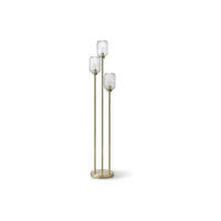 STEHLAMPE - 30 cm x 30 cm - Metall, Metall - Goldfarben - LOUXOR - Goldfarben, Metall (30/30/161cm) - Vente-Unique