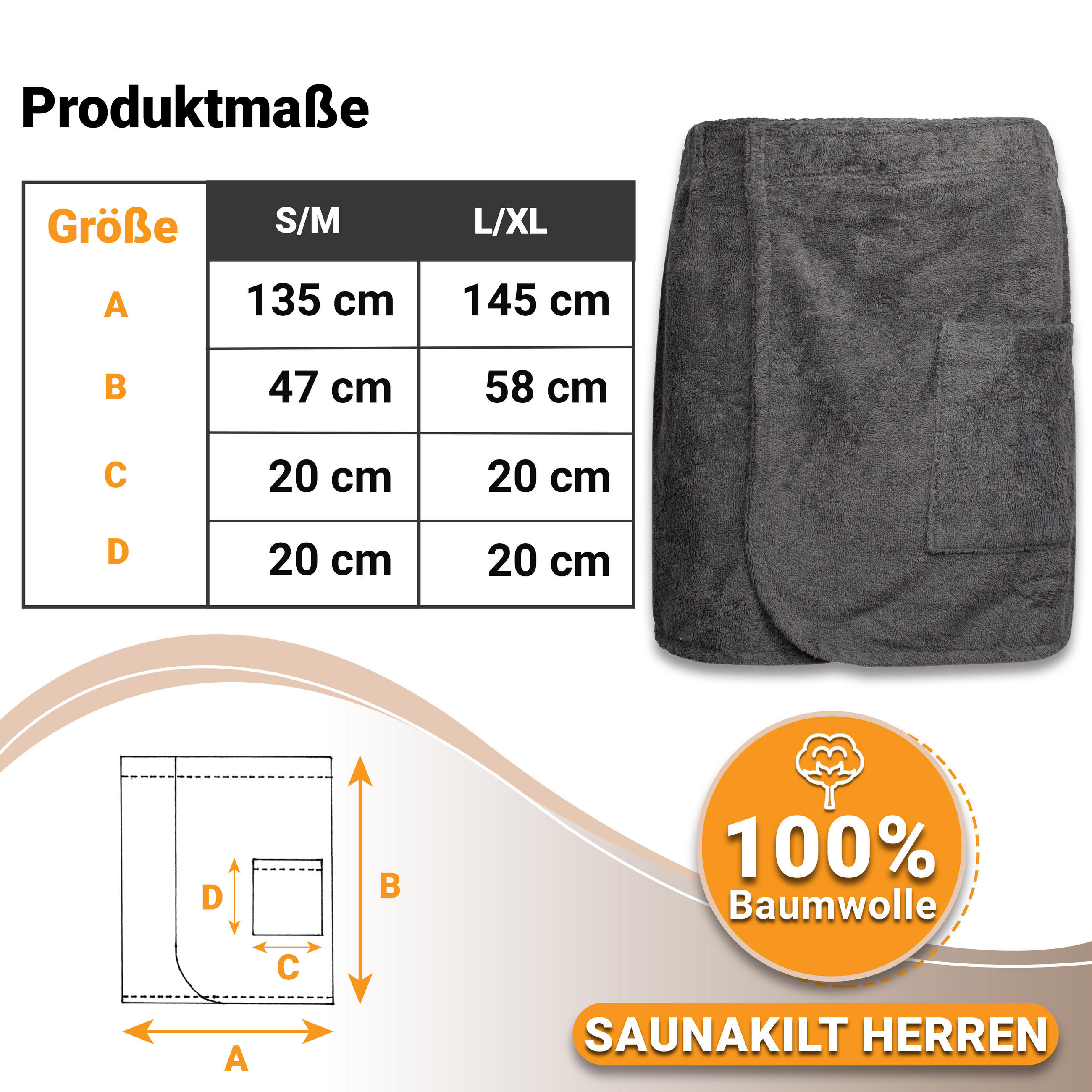 Thumbnail - Zollner Bademantel,, Anthrazit, Textil, Gr. S/M, male, Oeko-Tex® Standard 100, Badtextilien, Bademäntel
