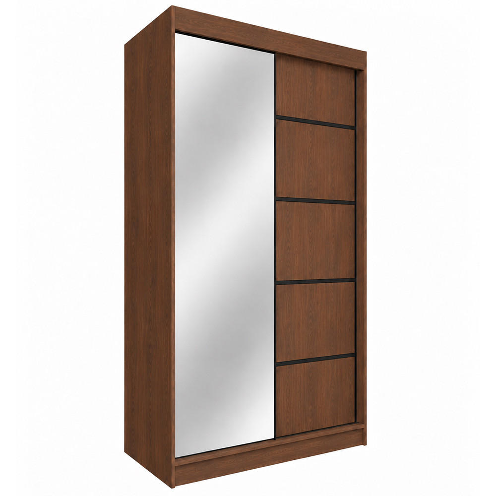 KS Home Concept Kleiderschrank Nussbaum 120x216x61 cm