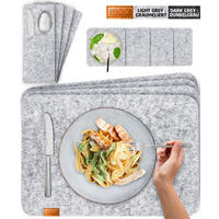 PLATZSETS Untersetzer Taschen 12er-Set - Hellgrau, Textil (44/45/3cm) - Miqio Design