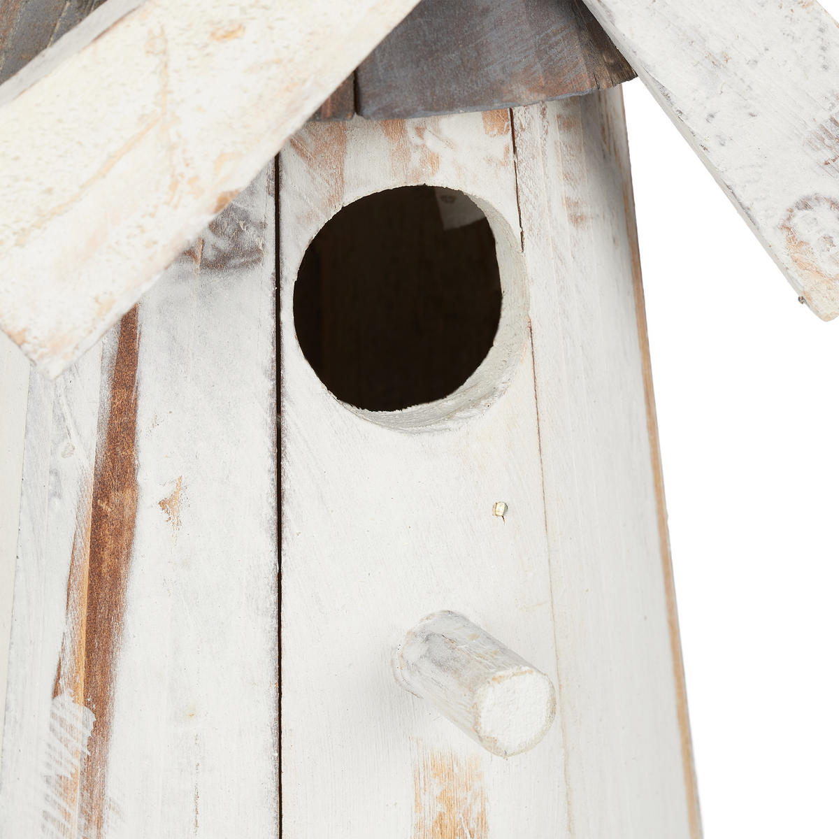 DEKO Vogelhaus - Weiß, Holz (13.5/32/13.5cm) - Relaxdays