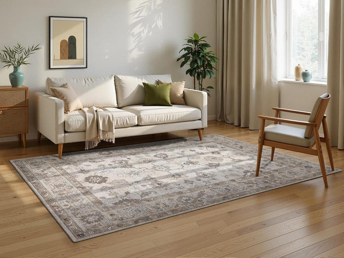 CHENILLE-TEPPICH Script Creme/Beige 200x290 cm - Multicolor, Textil (200/290cm) - Vercai Rugs