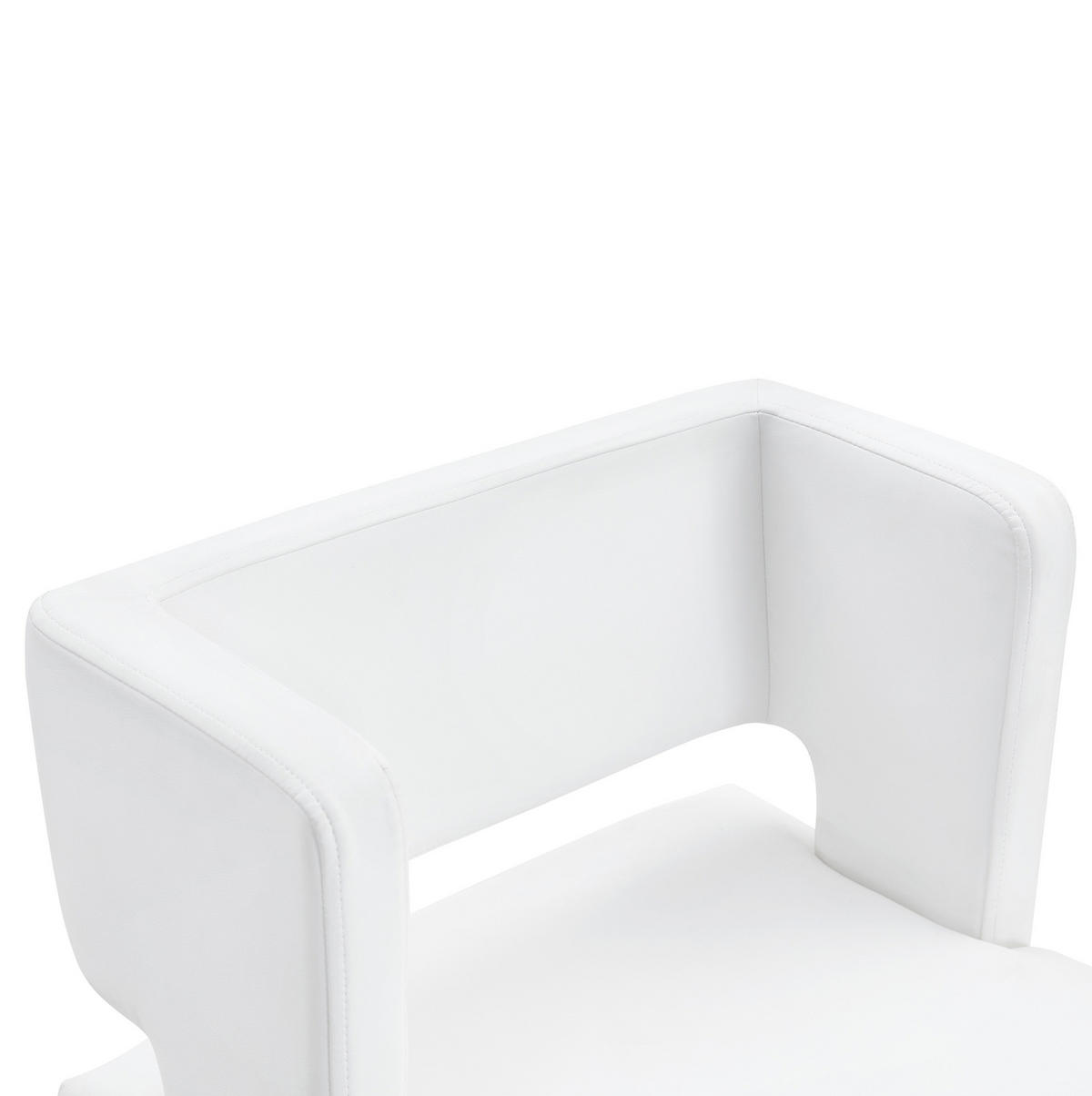 BARSTUHL 2er-Set gepolstert 91,4 cm PU-Leder White+Gold - Goldfarben, Metall (53.3/91.4/48cm) - Meubliv