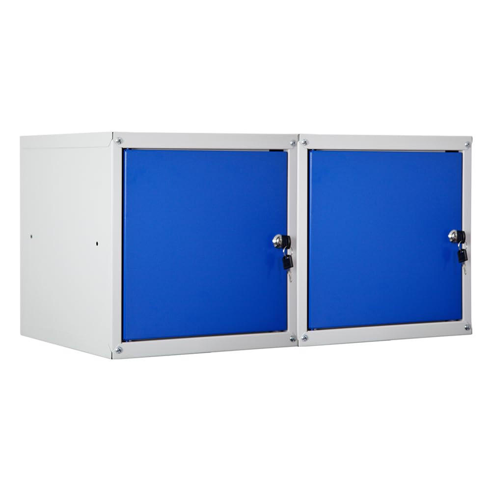 SCHLIESSFACHWÜRFEL Cubic 2er-Set 35x35x35 cm Grau-Blau - Blaugrau, Metall (70/35/35cm) - PROREGAL