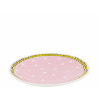 TELLER Punkt in Rosa - 18cm - Multicolor, Keramik (18/18/2cm) - Blond Amsterdam