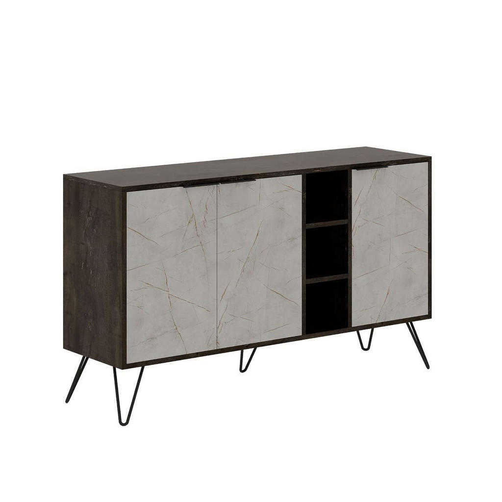 Calicosy PŘÍBORNÍK se 3 výklenky a 3 dvířky, délka 142 cm - Clara