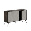 SIDEBOARD 3 Nischen und 3 Türen L142 cm - Clara - Wildeiche, Holzwerkstoff (35.6/83/142cm) - Calicosy
