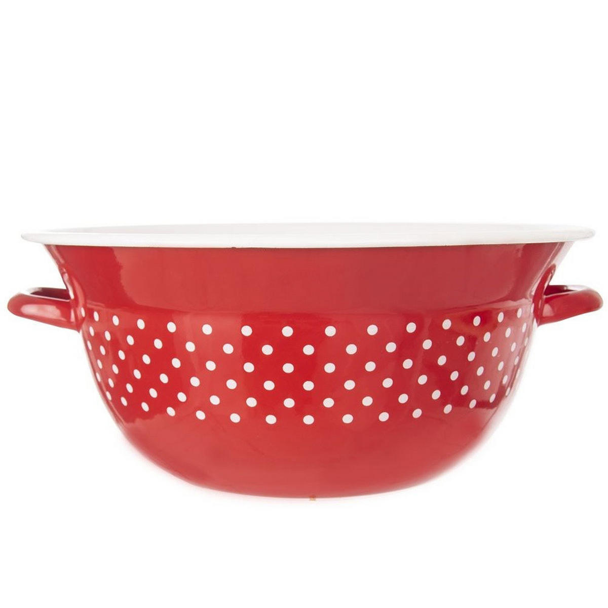 KÜCHENSCHÜSSEL TECKA Rot Weiß - Rot, Metall (39/34/15cm) - Orion 