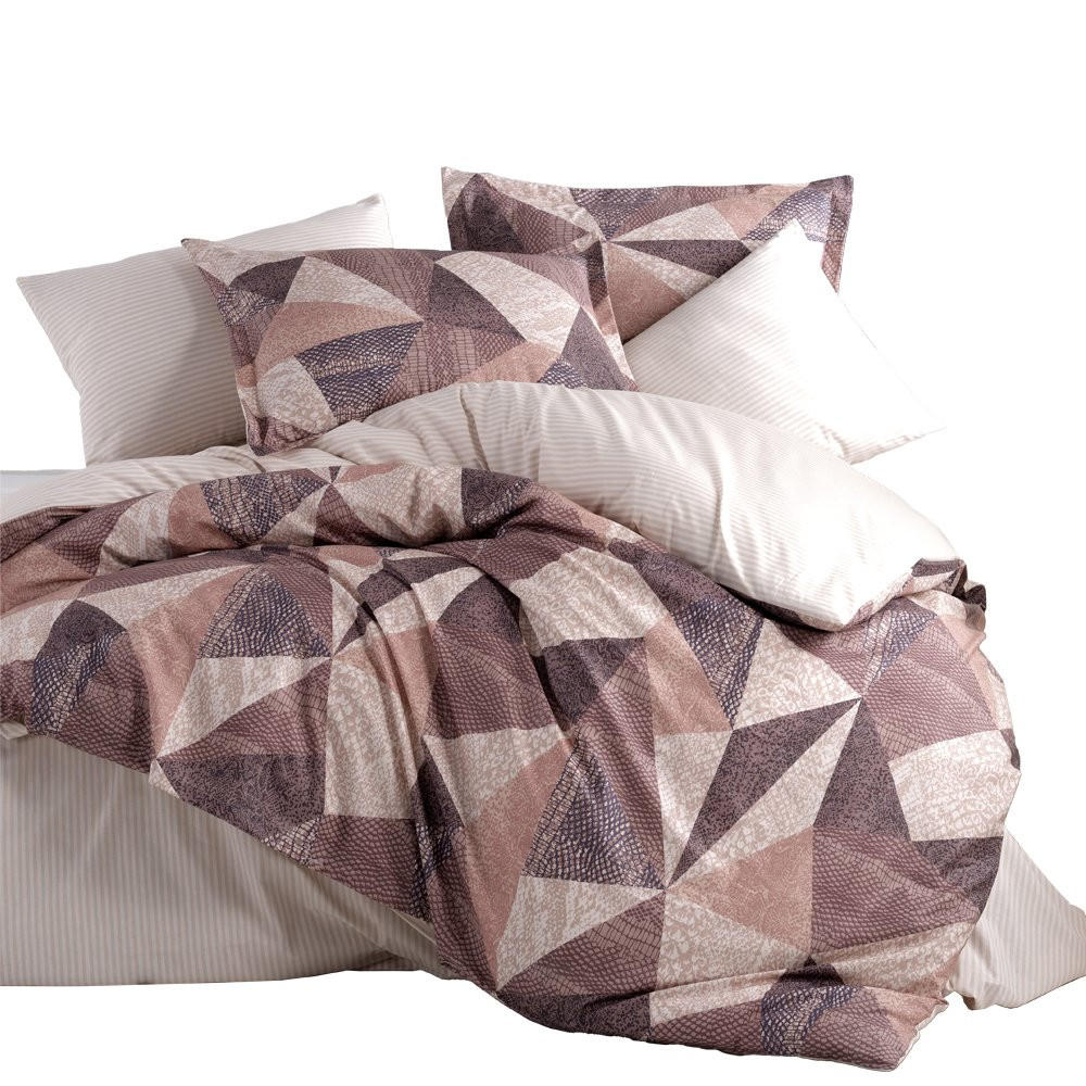 BETTWÄSCHE 5-teilig 200/200 cm DORA - Braun, Textil (200/200cm) - ROLFNERS