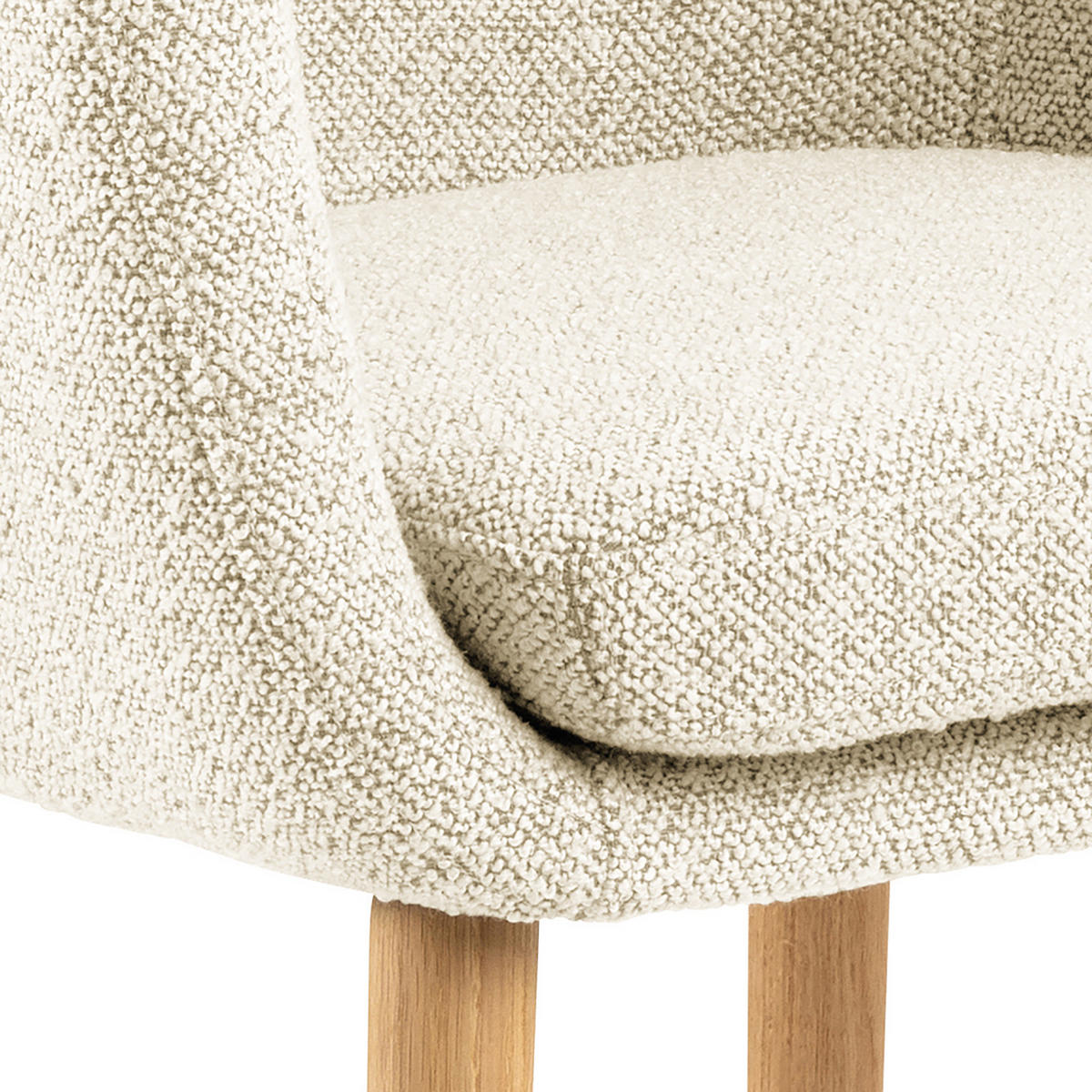 ARMLEHNENSTUHL - Creme, Textil (58/84/58cm) - home24