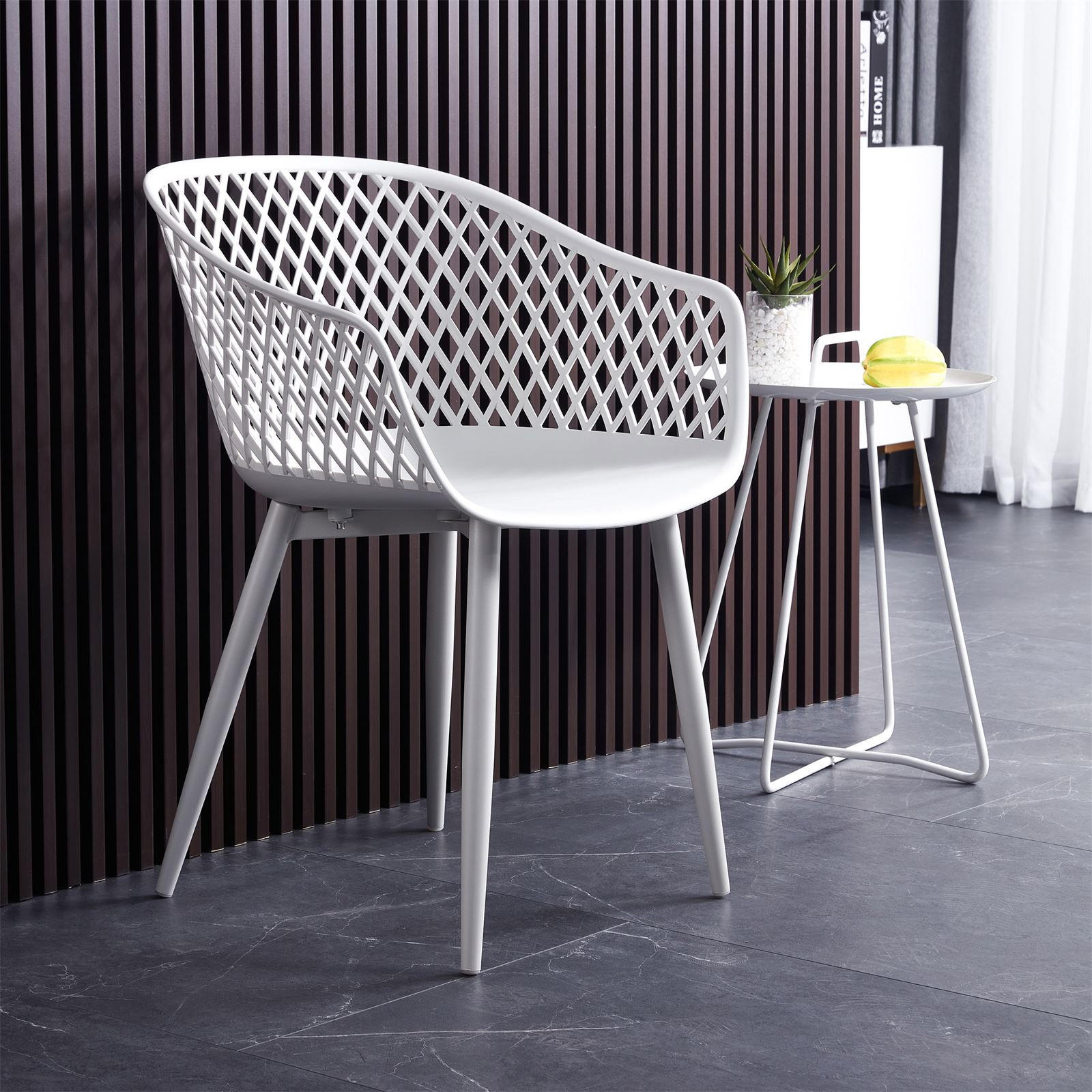 ESSZIMMERSTÜHLE MADEIRA 4ER-SET - Weiß, Textil (61/80/57cm) - IDIMEX