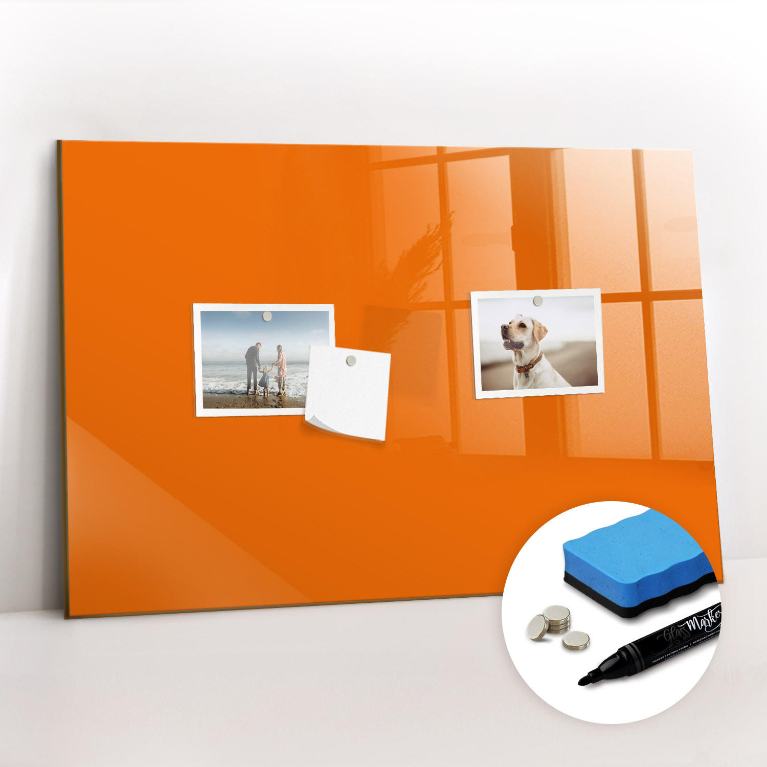 Tulup Magnettafel Orange 60x0.4x40 cm