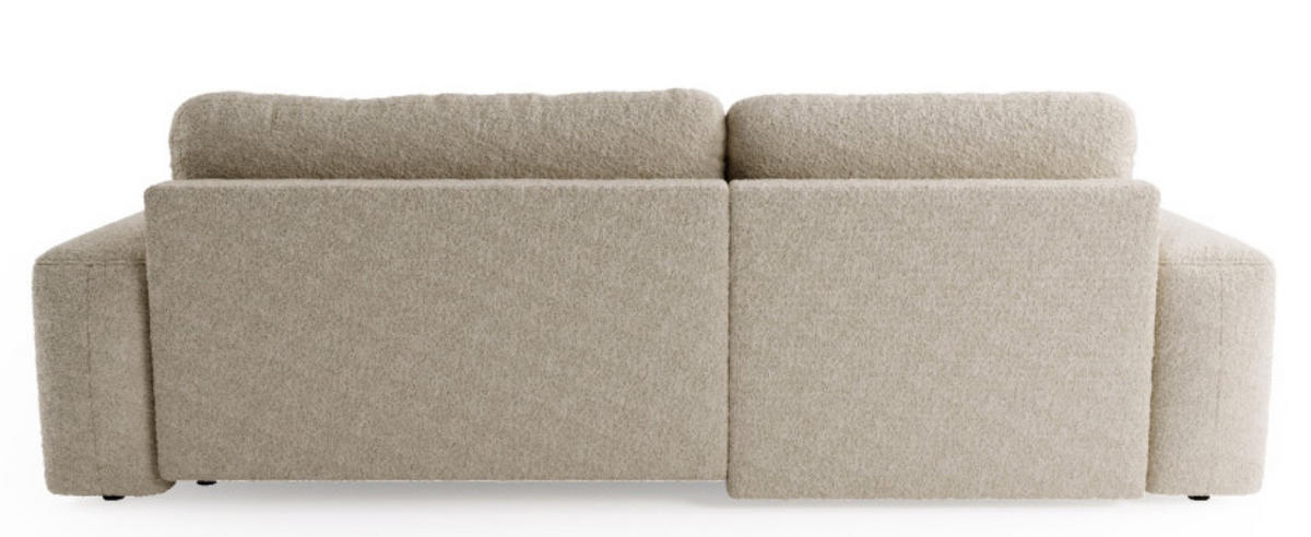 ECKSOFA Dunkelgrau ILO Mit Schlaffunktion Und Bettkasten - Grau, Textil (282/177cm) - Sepro Meble