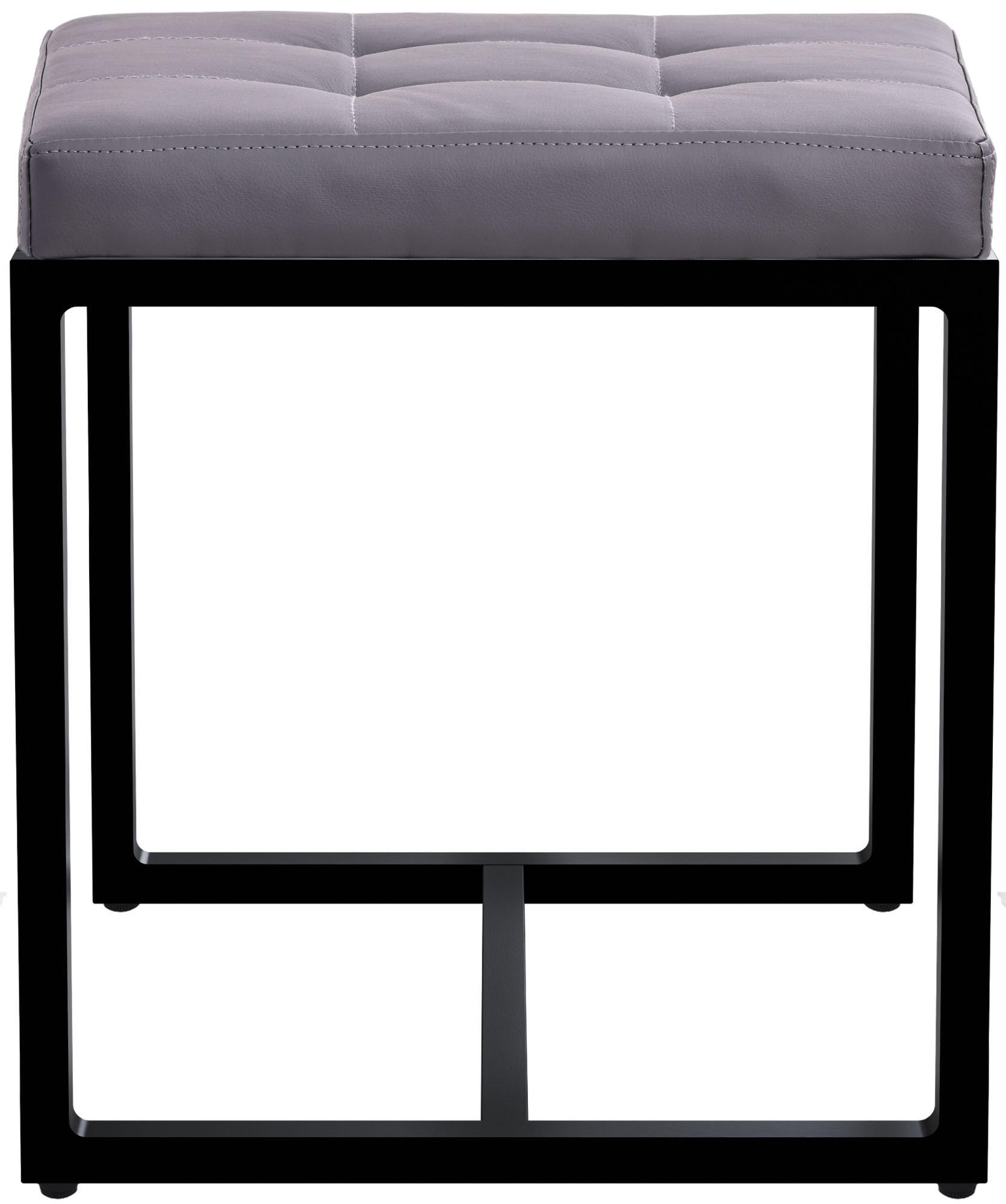 SITZHOCKER Elvion Kunstleder grau - Grau, Kunststoff (100/48/40cm) - TPFLiving