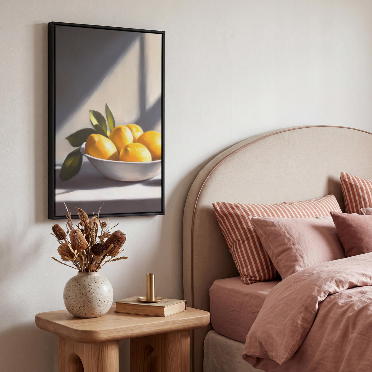 LEINWAND Bilder mit Rahmen - Zitronen - Stilleben - Gelb - 40x60 - Gelb, Textil (40/60cm) - MuchoWow