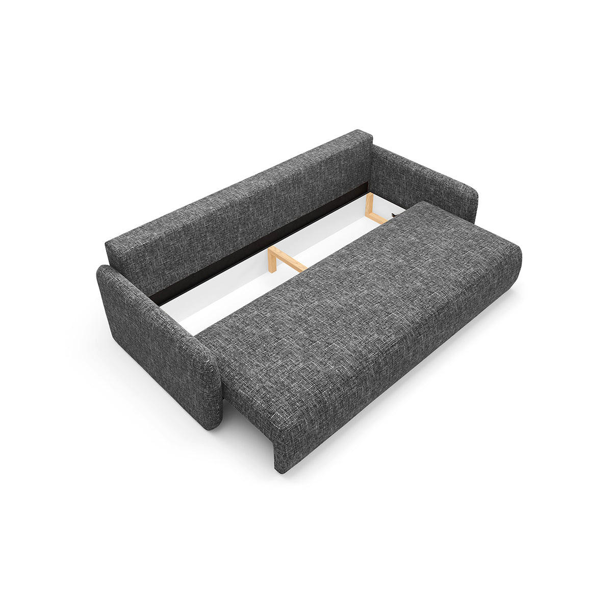 SOFA Lazare 3 Sitzplätze Dunkelgrau - Grau, Holz (217/86/102cm) - Petits-meubles