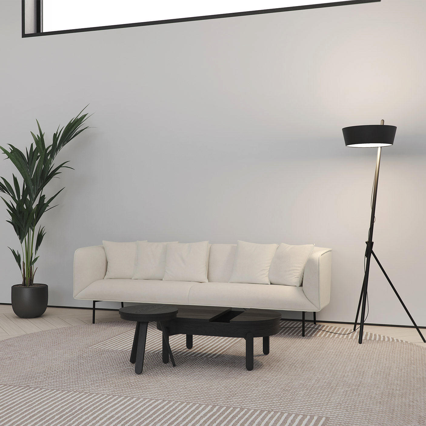COUCHTISCH Batea L - Schwarz, Holz (60/100/35cm) - Woodendot