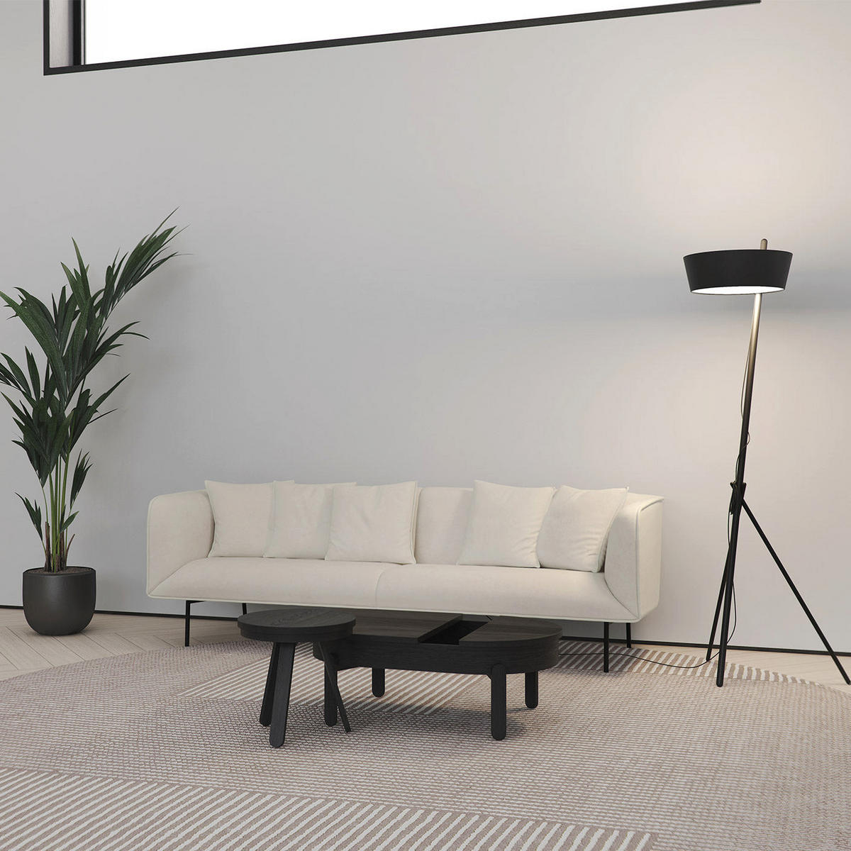 COUCHTISCH Batea L - Schwarz, Holz (60/100/35cm) - Woodendot