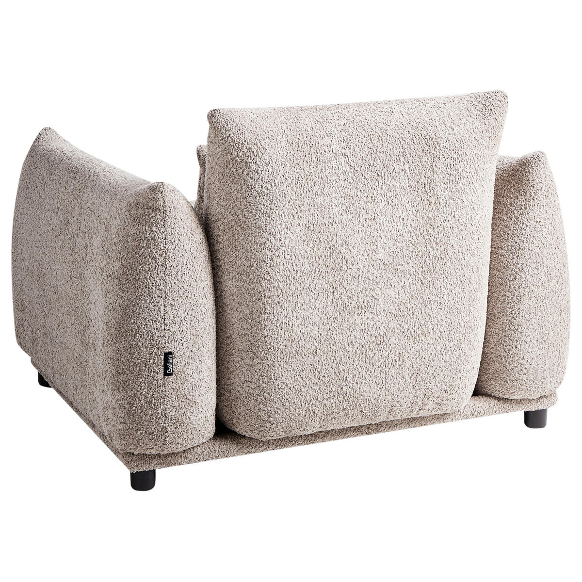 SESSEL Bouclé Taupe Jamsa - Taupe, Textil (96/72/86cm) - Beliani