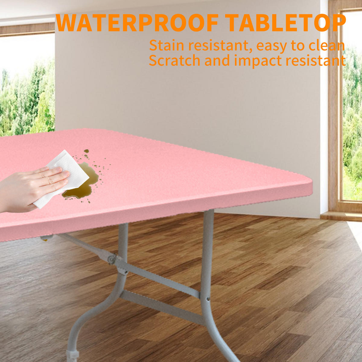 KLAPPTISCH 180 cm Pink - Pink, Kunststoff (185/76/74cm) - ComfortXL