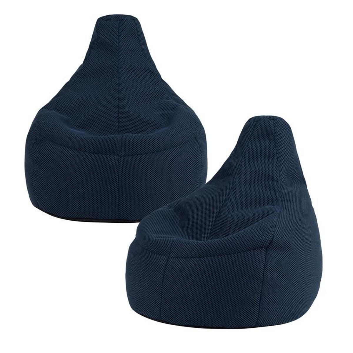 SITZSACK Dalton Gaming Techmesh 2er Set - Dunkelblau, Textil (90/33/84cm) - icon