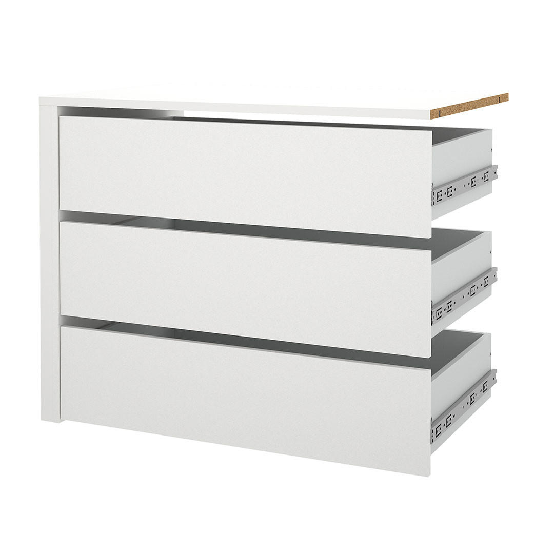 SCHUBLADENEINSATZ, Catania, Weiß, Holzwerkstoff, 70 x 55 x 87 cm - Weiß, Holzwerkstoff (70/87/55cm) - ebuy24