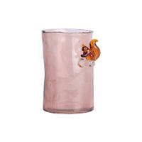 VASE Squirrel On Branch Small - Rosa - 15 cm - Pink, Glas (9.5/15cm) - Present Time