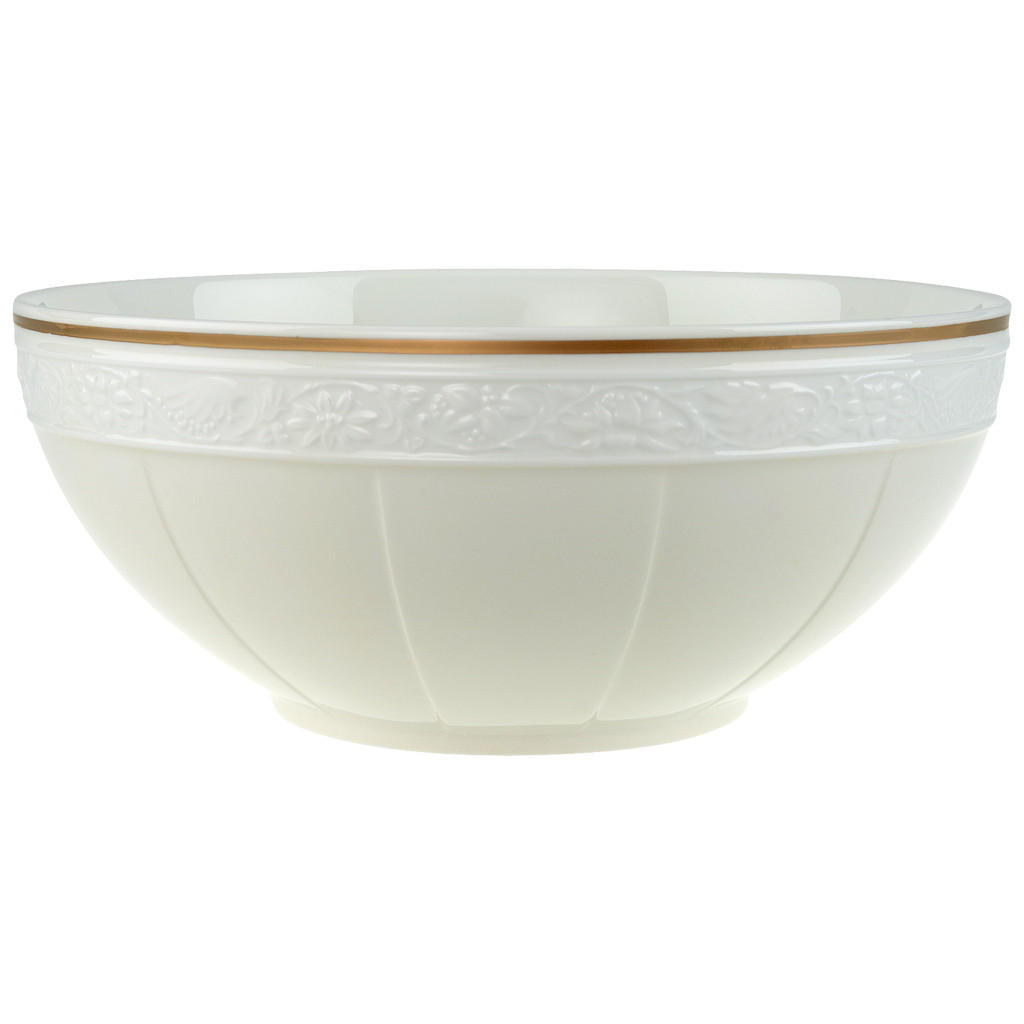 SCHÜSSEL Ivoire weiß-gold ø 24 cm - Goldfarben/Weiß, Keramik (24cm) - Villeroy & Boch