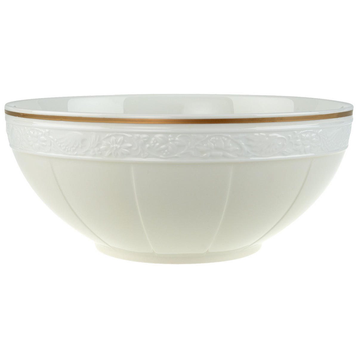 SCHÜSSEL Ivoire weiß-gold ø 24 cm - Goldfarben/Weiß, Keramik (24cm) - Villeroy & Boch