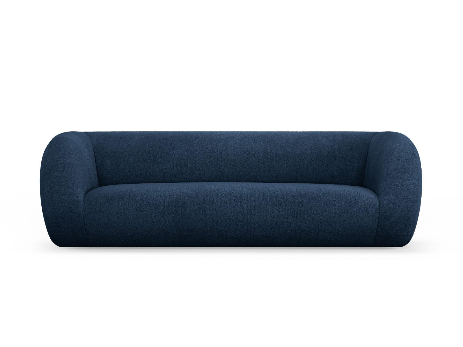 SOFA Essen aus Boucle dunkelblau 3 Sitzplätze - Dunkelblau, Textil (95/86/230cm) - Cosmopolitan Design