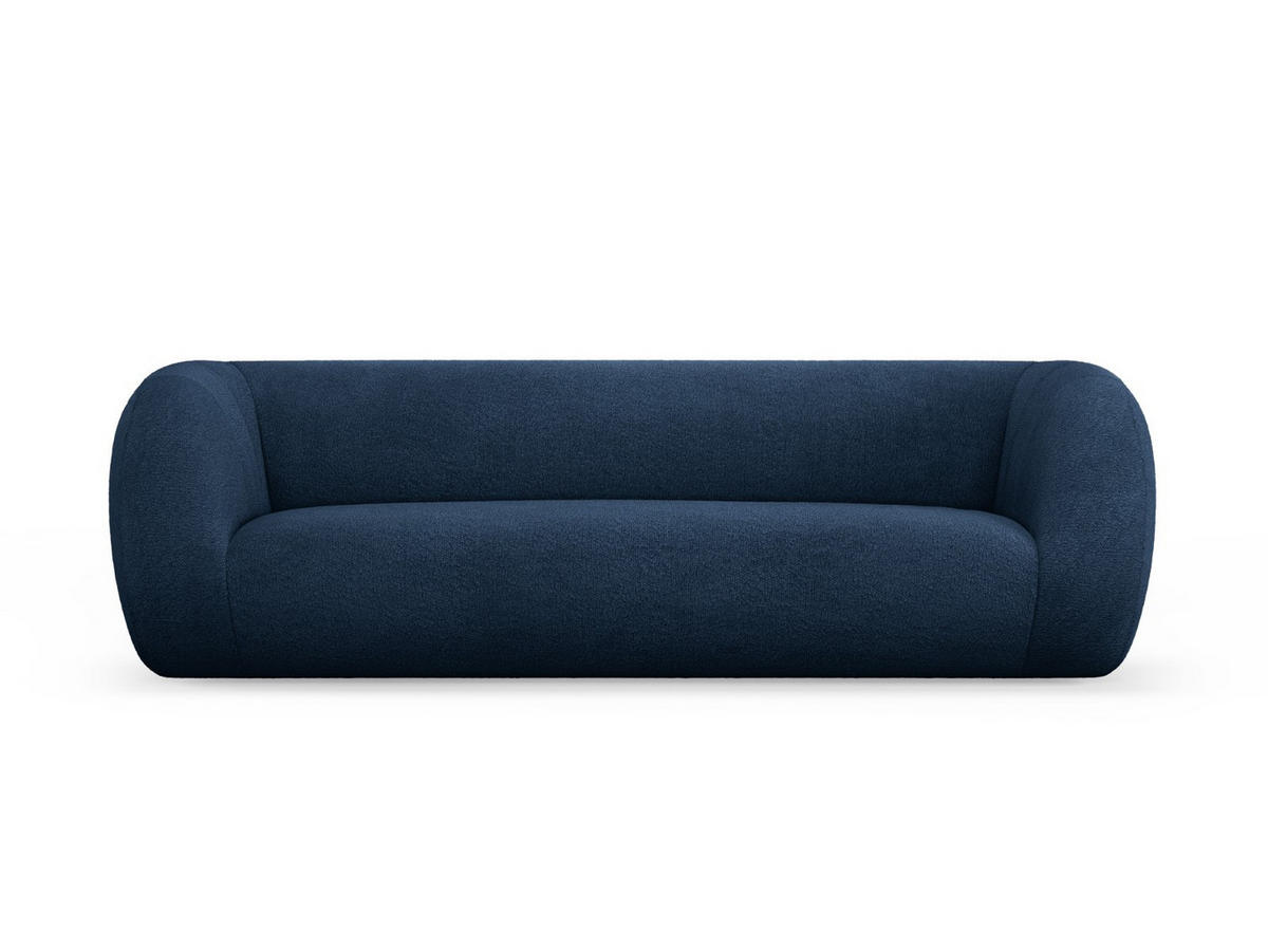 SOFA Essen aus Boucle dunkelblau 3 Sitzplätze - Dunkelblau, Textil (95/86/230cm) - Cosmopolitan Design