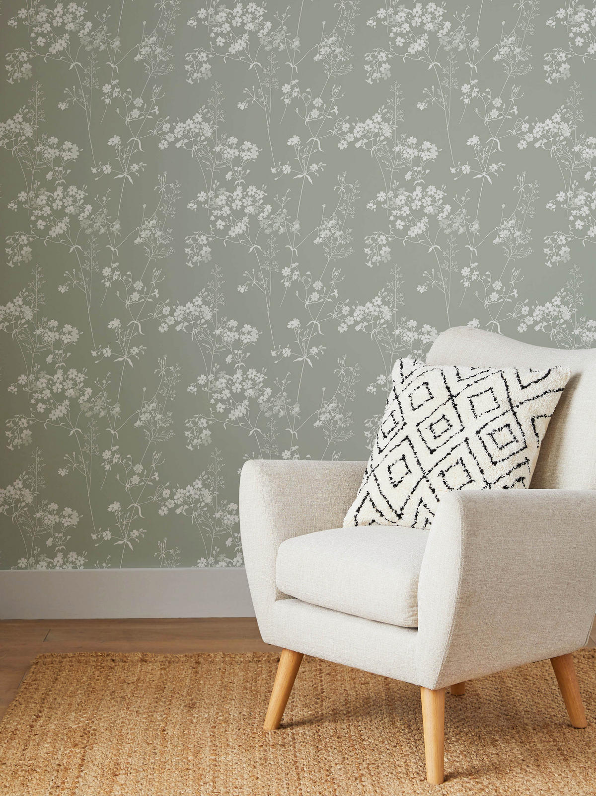 TAPETE Leaf - Grün, Papier/Kunststoff (52/1000cm) - next