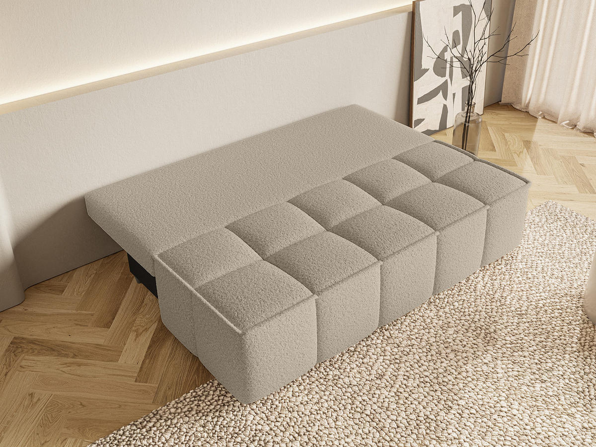 SOFA Miia mit Schlaffunktion, Taupe - Greige, Textil (196/90/85cm) - Fedve