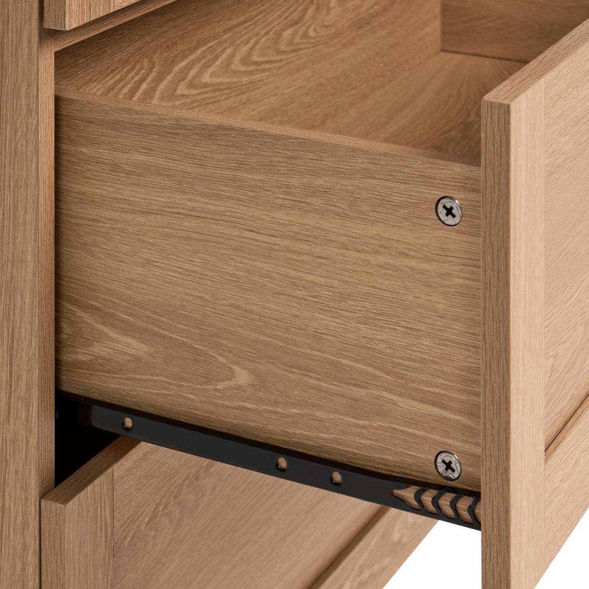 VITRINE mit Glastüren 80 cm Hellbraun Lachine - Hellbraun/Braun, Holzwerkstoff (80/175/40cm) - Beliani