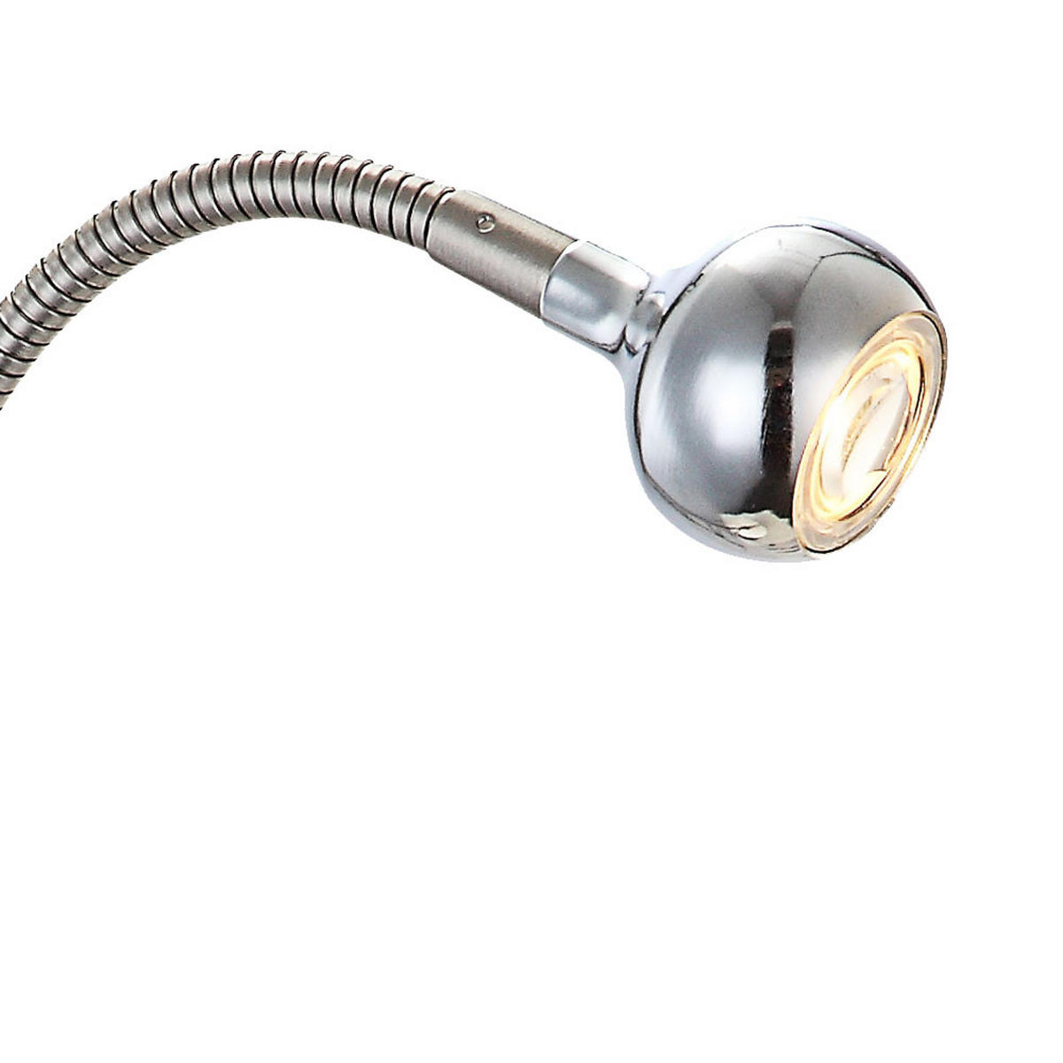 LED KLEMMLEUCHTE Serpent Silber Chrom - Silberfarben, Metall (43/43/48cm) - Globo Lighting